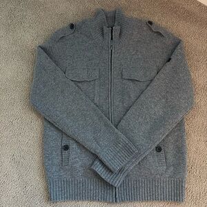 Ben Sherman Wool Zip Up Fleece lined jacket, sz L